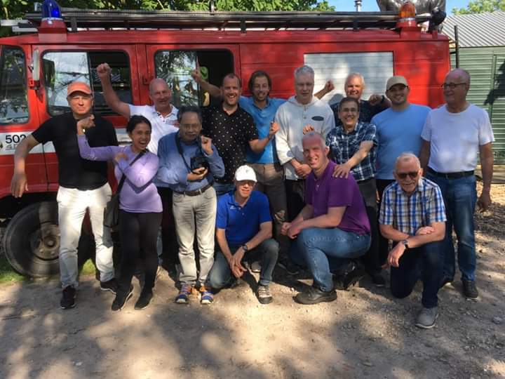 Het vrijwilligersteam van BelKlus tijdens de Brandweer Survival